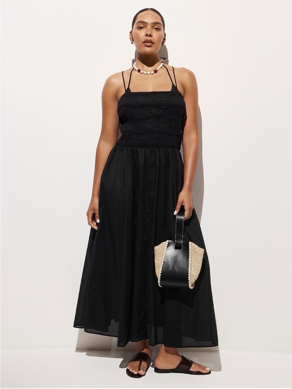 J. Crew Wave maxi dress in cotton voile in Black Size XXS NWT
